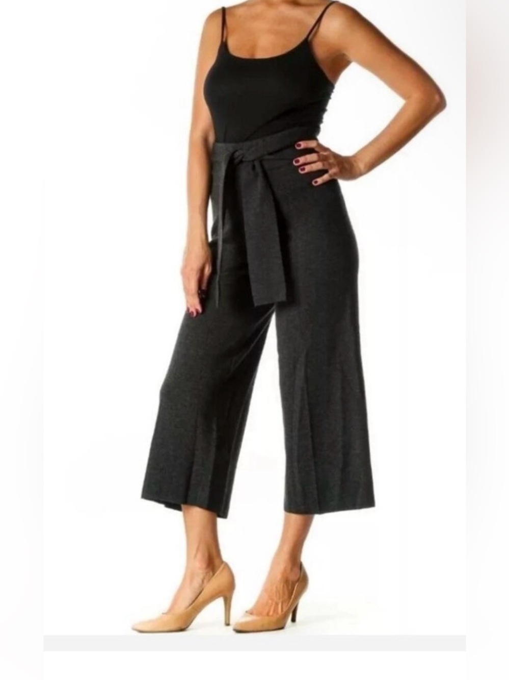 Club Monaco Wool Pants Cropped Orsalla Womens Knit Culottes MSRP $178